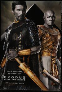 5k249 EXODUS: GODS & KINGS style D int'l teaser DS 1sh '14 Christian Bale as Moses, Joel Edgerton!