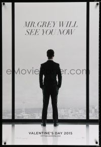 5k278 FIFTY SHADES OF GREY window style teaser DS 1sh '15 Jamie Dornan in the title role!