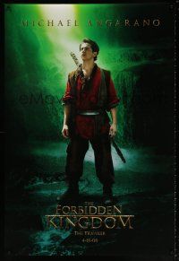 5k293 FORBIDDEN KINGDOM teaser DS 1sh '08 Michael Angarano w/sword, The Traveler!