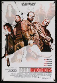5k297 FOUR BROTHERS int'l DS 1sh '05 Mark Wahlberg, Tyrese Gibson, John Singleton, Terrence Howard!