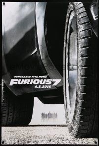 5k300 FURIOUS 7 teaser DS 1sh '15 Jason Statham, Dwayne Johnson, Vin Diesel, cool car image!