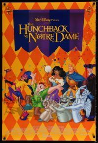 5k365 HUNCHBACK OF NOTRE DAME int'l DS 1sh '96 Walt Disney cartoon, cool checkerboard art!