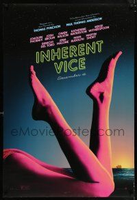 5k391 INHERENT VICE teaser DS 1sh '14 Joaquin Phoenix, Brolin, Wilson, sexy image of legs on beach