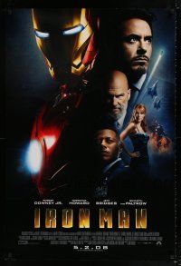 5k399 IRON MAN int'l advance DS 1sh '08 Robert Downey Jr. is Iron Man, Gwyneth Paltrow!