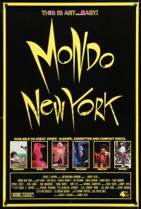5k508 MONDO NEW YORK 1sh '88 Harvey Keith, Karen Finley, this is art baby, cult classic!