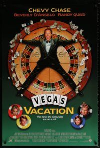5k533 NATIONAL LAMPOON'S VEGAS VACATION DS 1sh '97 great image of Chevy Chase on roulette wheel!