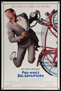 5k567 PEE-WEE'S BIG ADVENTURE style A 1sh '85 Tim Burton, best image of Paul Reubens & his bike!
