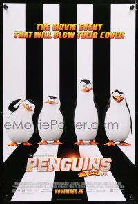 5k570 PENGUINS OF MADAGASCAR style B advance DS 1sh '14 a movie event that will blow their cover!