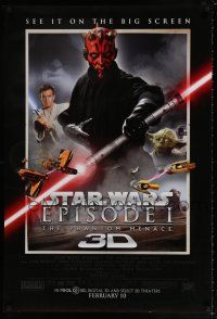 5k575 PHANTOM MENACE advance DS 1sh R12 George Lucas, Star Wars Episode I, art by Drew Struzan!