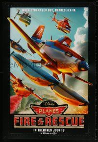 5k581 PLANES: FIRE & RESCUE advance DS 1sh '14 Walt Disney CGI aircraft kid's adventure!
