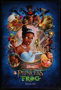 5k596 PRINCESS & THE FROG cast style advance DS 1sh '09 Clements & Musker, art of bayou characters!