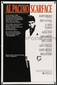 5k667 SCARFACE 1sh '83 full-length Al Pacino as Tony Montana, Brian De Palma, Oliver Stone