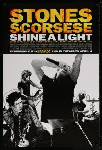 5k681 SHINE A LIGHT advance DS 1sh '08 Martin Scorcese's Rolling Stones documentary, concert image!