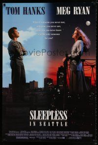 5k701 SLEEPLESS IN SEATTLE 1sh '93 Nora Ephron directed, romantic Tom Hanks & Meg Ryan!