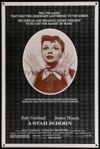 5k714 STAR IS BORN 1sh R83 great close up image of Judy Garland, James Mason, classic!