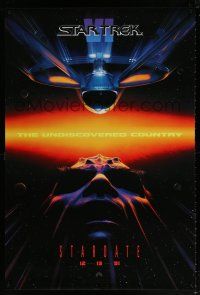5k726 STAR TREK VI teaser 1sh '91 William Shatner, Leonard Nimoy, Stardate 12-13-91!