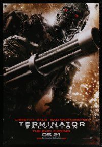5k763 TERMINATOR SALVATION 05.21 teaser DS 1sh '09 Christian Bale, Sam Worthington, the end begins!