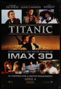 5k780 TITANIC April 4 style IMAX DS 1sh R12 Leonardo DiCaprio, Kate Winslet
