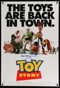 5k787 TOY STORY cast style DS 1sh '95 Disney/Pixar cartoon, Buzz Lightyear, Woody & more!