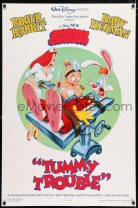 5k802 TUMMY TROUBLE DS 1sh '89 Roger Rabbit & sexy Jessica with doctor Baby Herman!