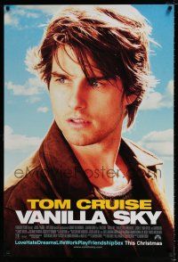 5k817 VANILLA SKY advance DS 1sh '01 Tom Cruise loves sexy Penelope Cruz AND Cameron Diaz!