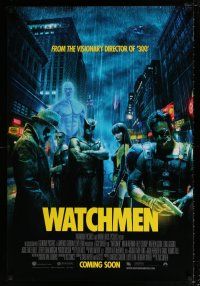 5k832 WATCHMEN coming soon style advance DS int'l 1sh '09 Zack Snyder, Billy Crudup, Jackie Earle Haley!