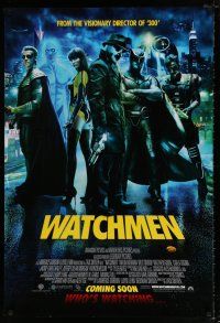 5k831 WATCHMEN advance DS int'l 1sh '09 Zack Snyder, Carla Gugino, Jackie Earle Haley, who's watching!