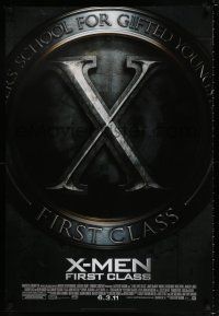 5k849 X-MEN: FIRST CLASS style B advance DS 1sh '11 James McAvoy, Fassbender, Marvel sci-fi