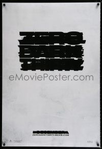 5k850 ZERO DARK THIRTY teaser DS 1sh '12 Jessica Chastain, cool redacted title design!
