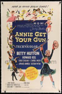 5m008 ANNIE GET YOUR GUN linen 1sh R56 Betty Hutton as the greatest sharpshooter, Howard Keel