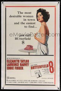 5m029 BUTTERFIELD 8 linen 1sh '60 call girl Elizabeth Taylor is the most desirable & easiest to find