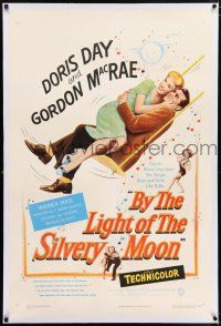 5m030 BY THE LIGHT OF THE SILVERY MOON linen 1sh '53 great romantic art of Doris Day & Gordon McRae!