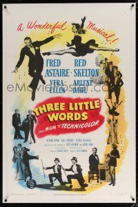 5m175 THREE LITTLE WORDS linen 1sh '50 Fred Astaire, Red Skelton & sexy dancing Vera-Ellen!