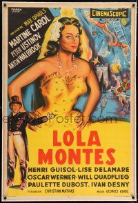 5p065 LOLA MONTES linen Argentinean '55 Max Ophuls, art of sexy circus performer Martine Carol!