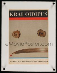5p048 OEDIPUS REX linen Czech 11x16 '68 Pier Paolo Pasolini's Edipo re, different Machalek art!