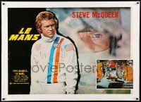 5p050 LE MANS linen Italian 27x38 pbusta '71 great images of Steve McQueen, entirely in English!