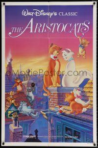 5r061 ARISTOCATS 1sh R87 Walt Disney feline jazz musical cartoon, different colorful art!