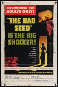 5r069 BAD SEED 1sh '56 the big shocker about really bad terrifying little Patty McCormack!
