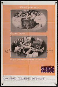 5r070 BALLAD OF CABLE HOGUE 1sh '70 Sam Peckinpah, Robards & sexy Stella Stevens in wash tub!