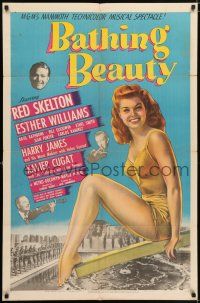 5r076 BATHING BEAUTY style D 1sh '44 full-length sexy Esther Williams in swimsuit!
