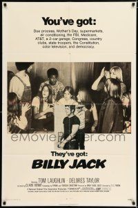 5r101 BILLY JACK b/w style 1sh '71 Tom Laughlin, Delores Taylor, most unusual boxoffice success ever