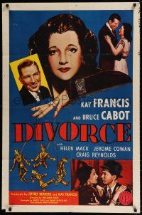 5r259 DIVORCE 1sh R50 Kay Francis with puppet grooms, Bruce Cabot, Helen Mack!