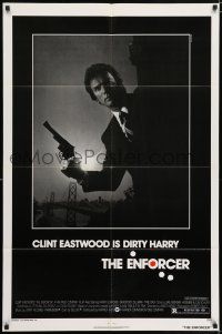 5r287 ENFORCER 1sh '76 cool different photo of Clint Eastwood as Dirty Harry by Bill Gold!