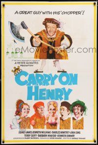 5r008 CARRY ON HENRY VIII English 1sh '72 Sidney James, Williams & Joan Sims historic comedy!