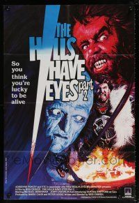 5r013 HILLS HAVE EYES 2 English 1sh '85 Wes Craven horror, Michael Berryman, different!