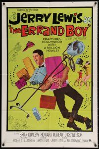 5r289 ERRAND BOY 1sh R67 screwball Jerry Lewis fractures Hollywood w/a million howls!