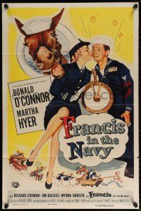 5r342 FRANCIS IN THE NAVY 1sh '55 sailor Donald O'Connor & Martha Hyer + talking mule!