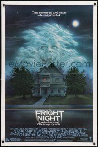 5r349 FRIGHT NIGHT 1sh '85 if you love being scared it'll be the night of your life!