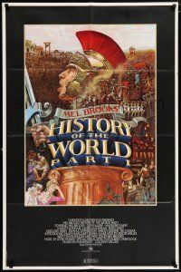 5r473 HISTORY OF THE WORLD PART I 1sh '81 artwork of Roman soldier Mel Brooks by John Alvin!