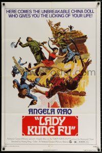 5r579 LADY KUNG FU 1sh '73 the unbreakable China doll who gives you the licking of your life!